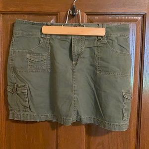 Army green skort - shorts under skirt. Sz 10